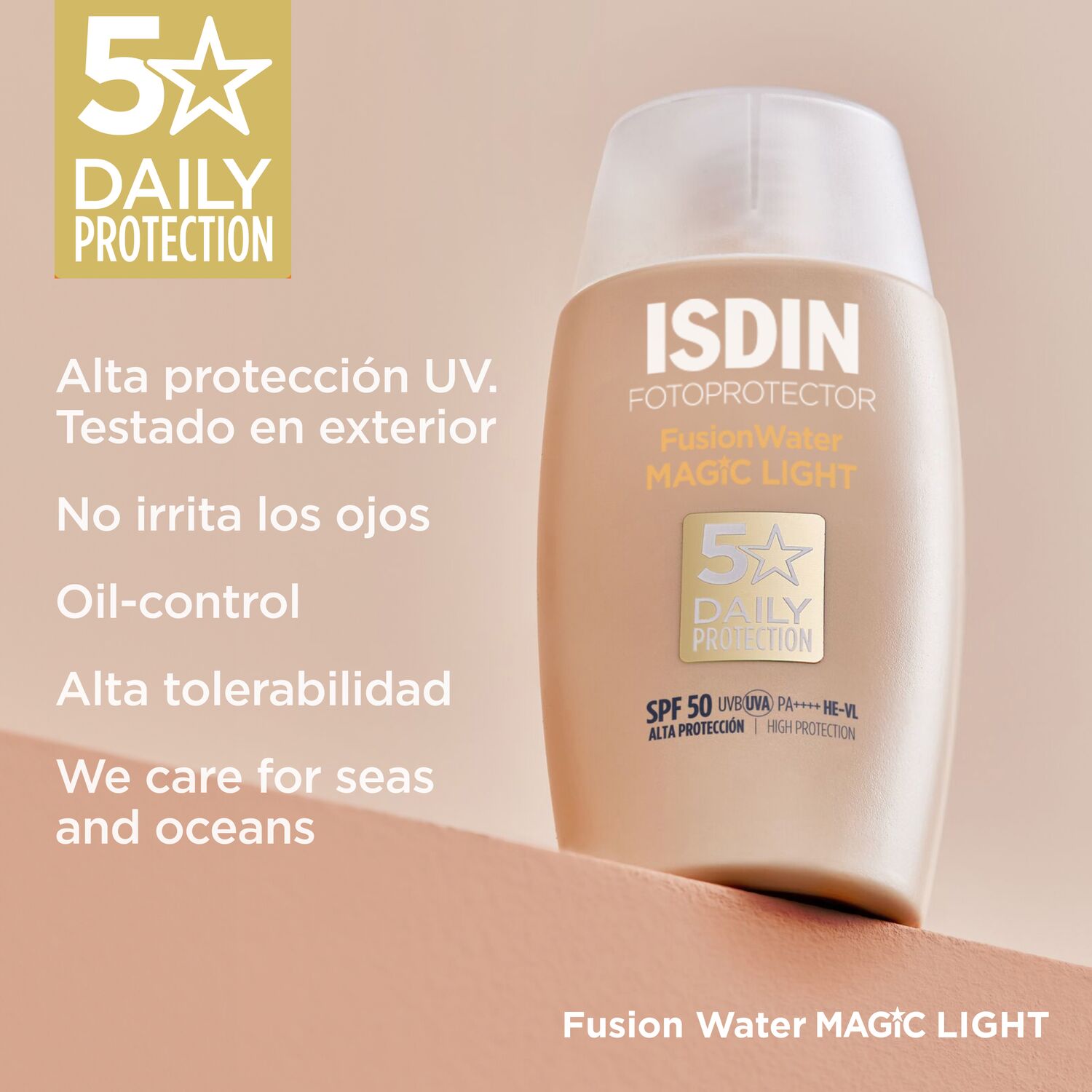 FOTOPROTECTOR ISDIN SPF 50 FUSION WATER COLOR (PROTECTOR SOLAR FACIAL CON COLOR)